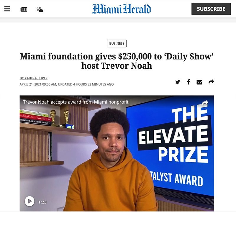Miami foundation gives $250,000 to ‘Daily Show’ host Trevor Noah