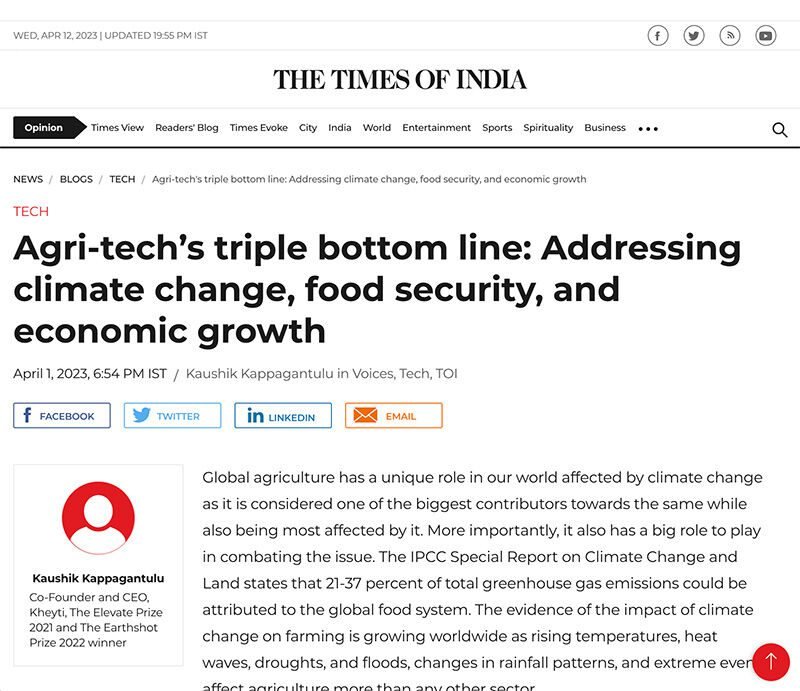 Agri-tech’s triple bottom line